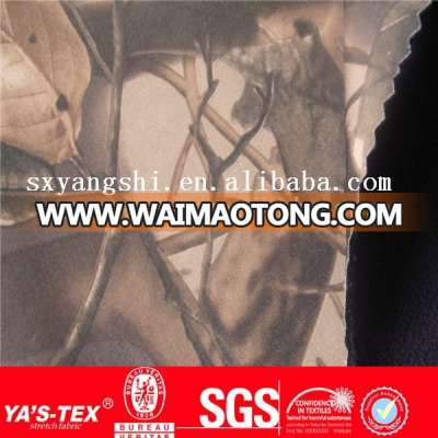 YA'S-TEX Bureau Veritas Supplier Outdoor Hunting Fabric,Waterproof Polyester TPU Bonded Fleece Softshell Sportswear Fabric