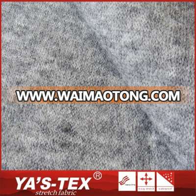 Eco friendly warm soft touch nylon acrylic polyester weft knitted heavy fleece fabric for women clothes