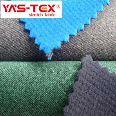 polyester spandex yarn dyed fancy knitting bonded ribstop polar fleece fabric for casual cloth